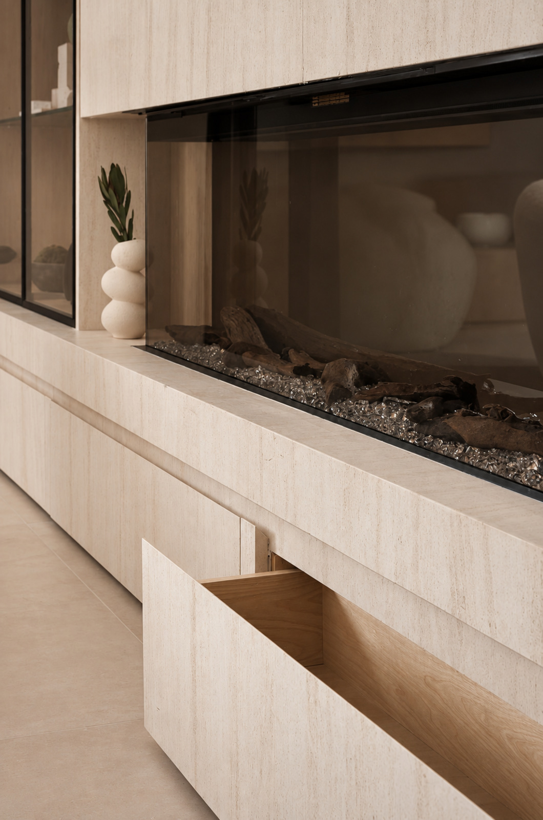Fireplace cabinetry by DG Builders