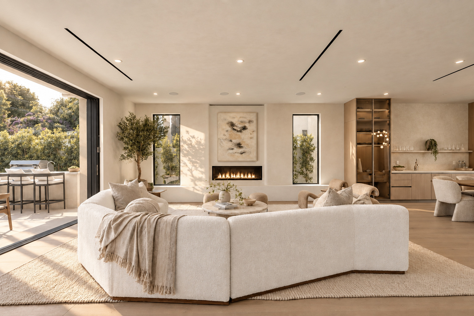 Long dining perspective by DG Builders