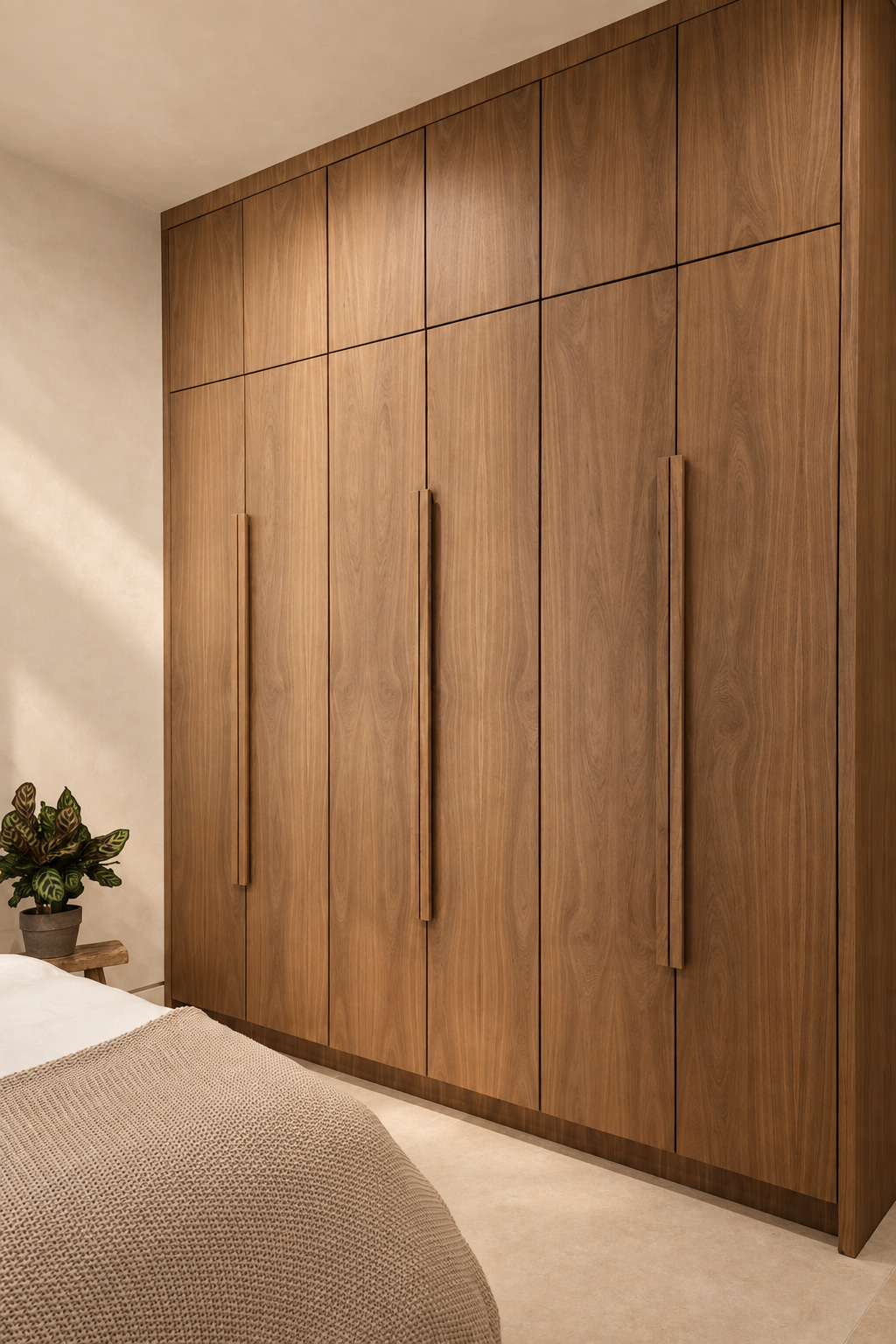 Full-height oak wardrobe by DG Builders