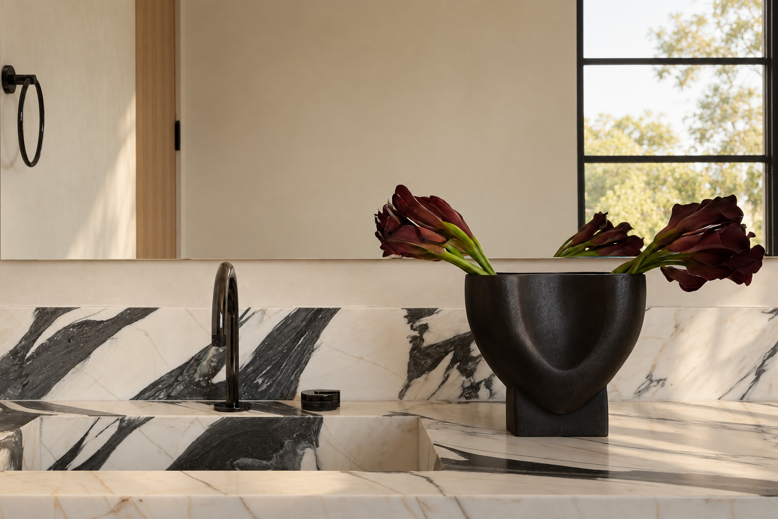 Stone vessel sink by DG Builders