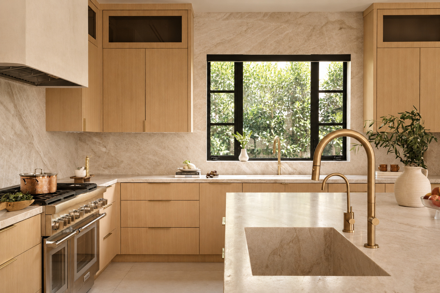 Oak island and stone by DG Builders