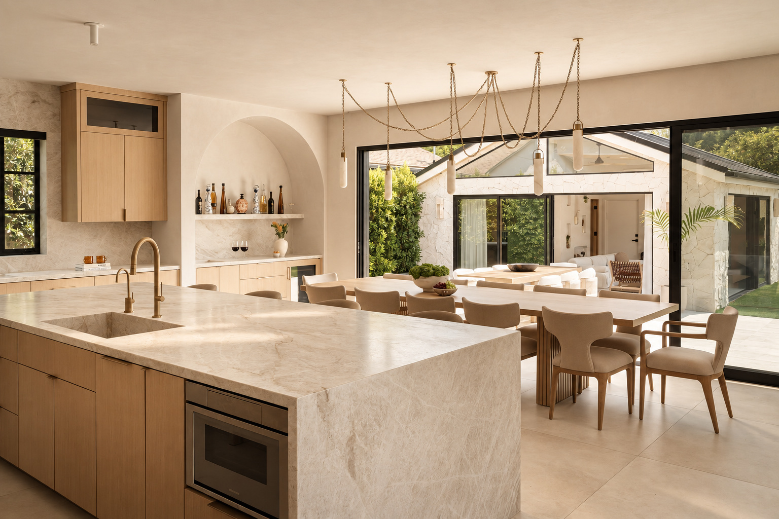 Open kitchen perspective by DG Builders
