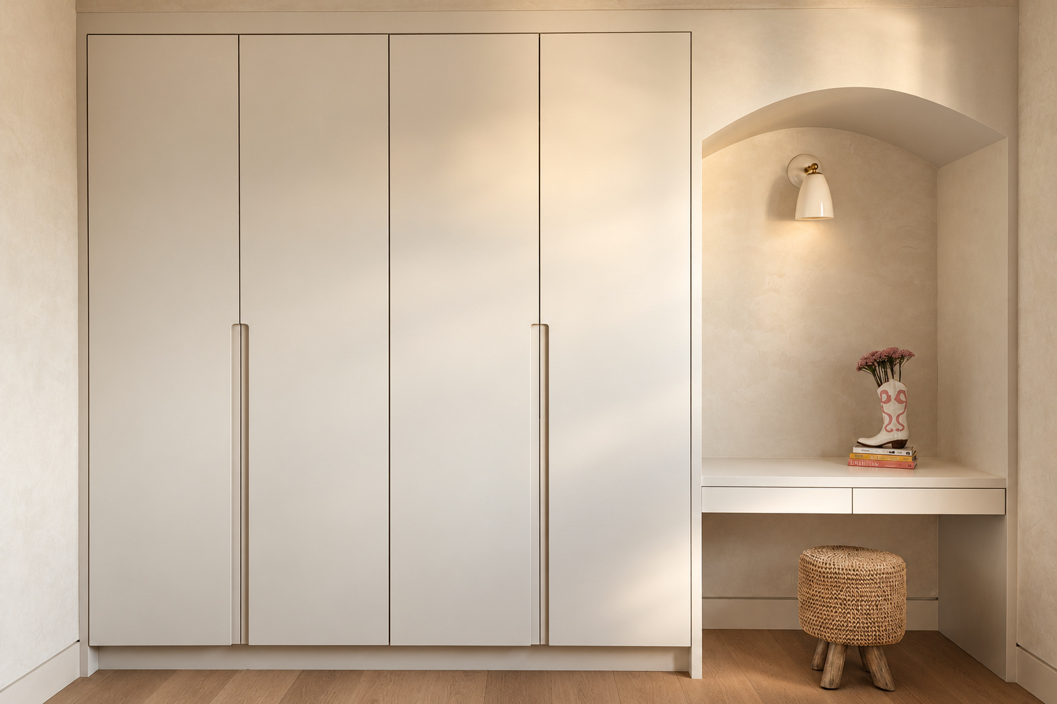 Storage wall and niche by DG Builders