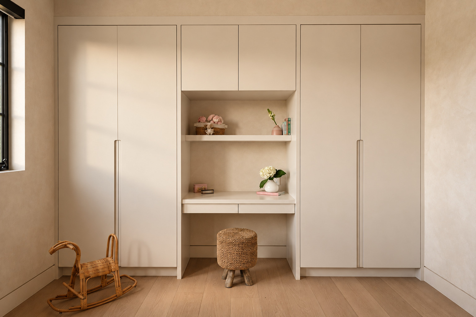 Built-in bedroom wall by DG Builders